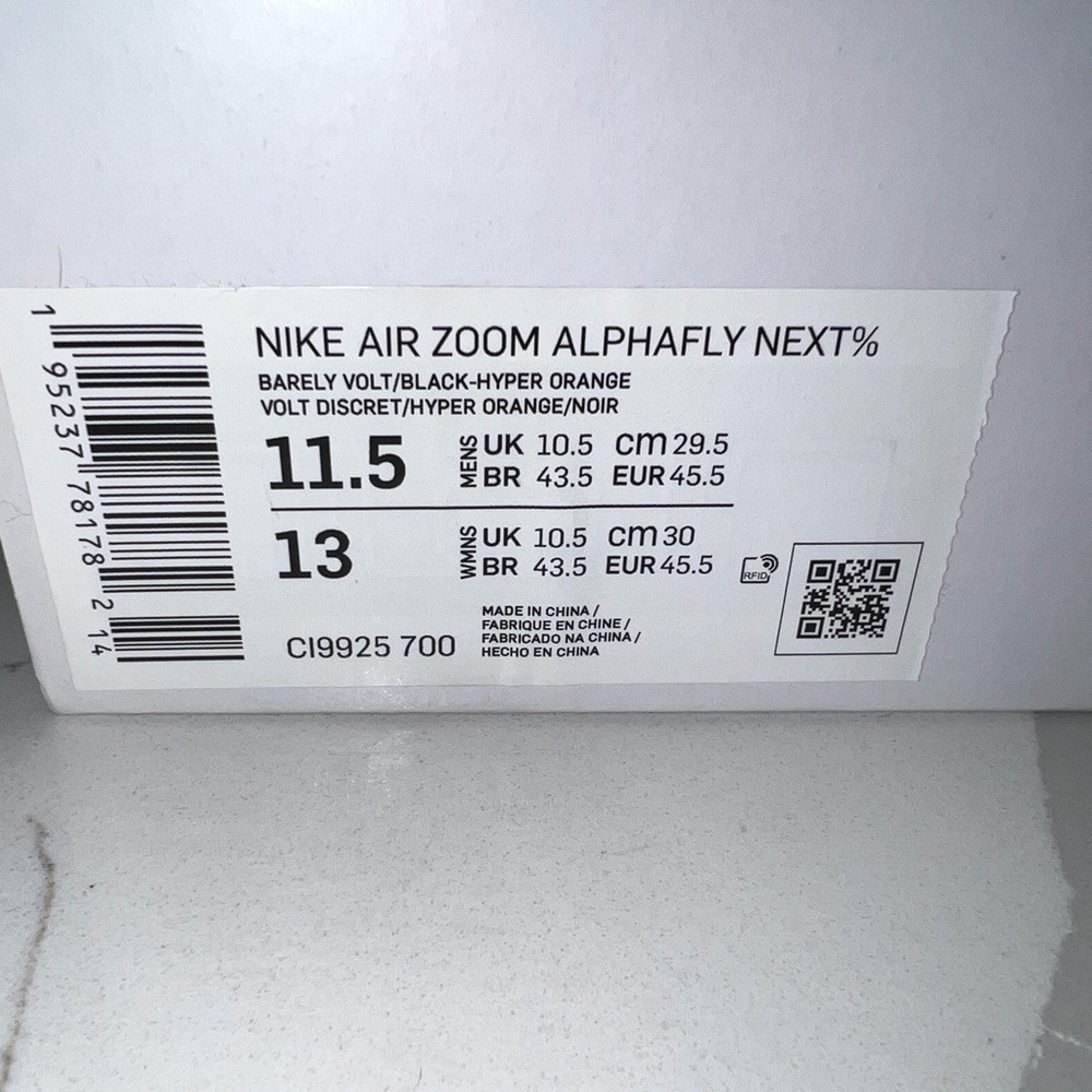 Mens Nike Air Zoom Alphafly Next% - Picture 10 of 10
